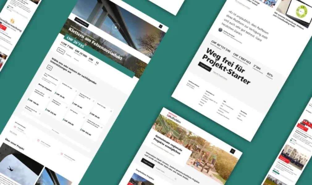 Projekt Lokalhelden - Screendesign