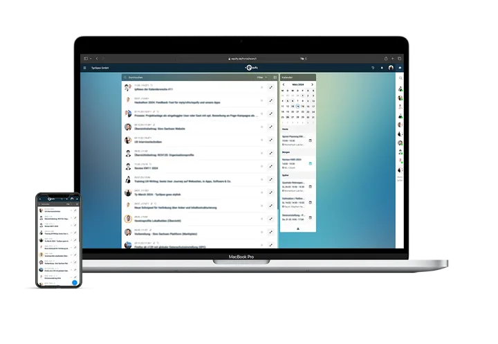 Screenshot equify - Intranet und Kollaboration für Teams und Unternehmen komplett neu gedacht. Plattformübergreifend erreichbar.