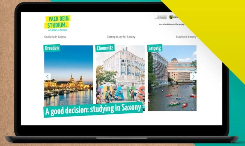 Staatliches Informationsportal Pack dein Studium für Studienmöglichkeiten in Sachsen