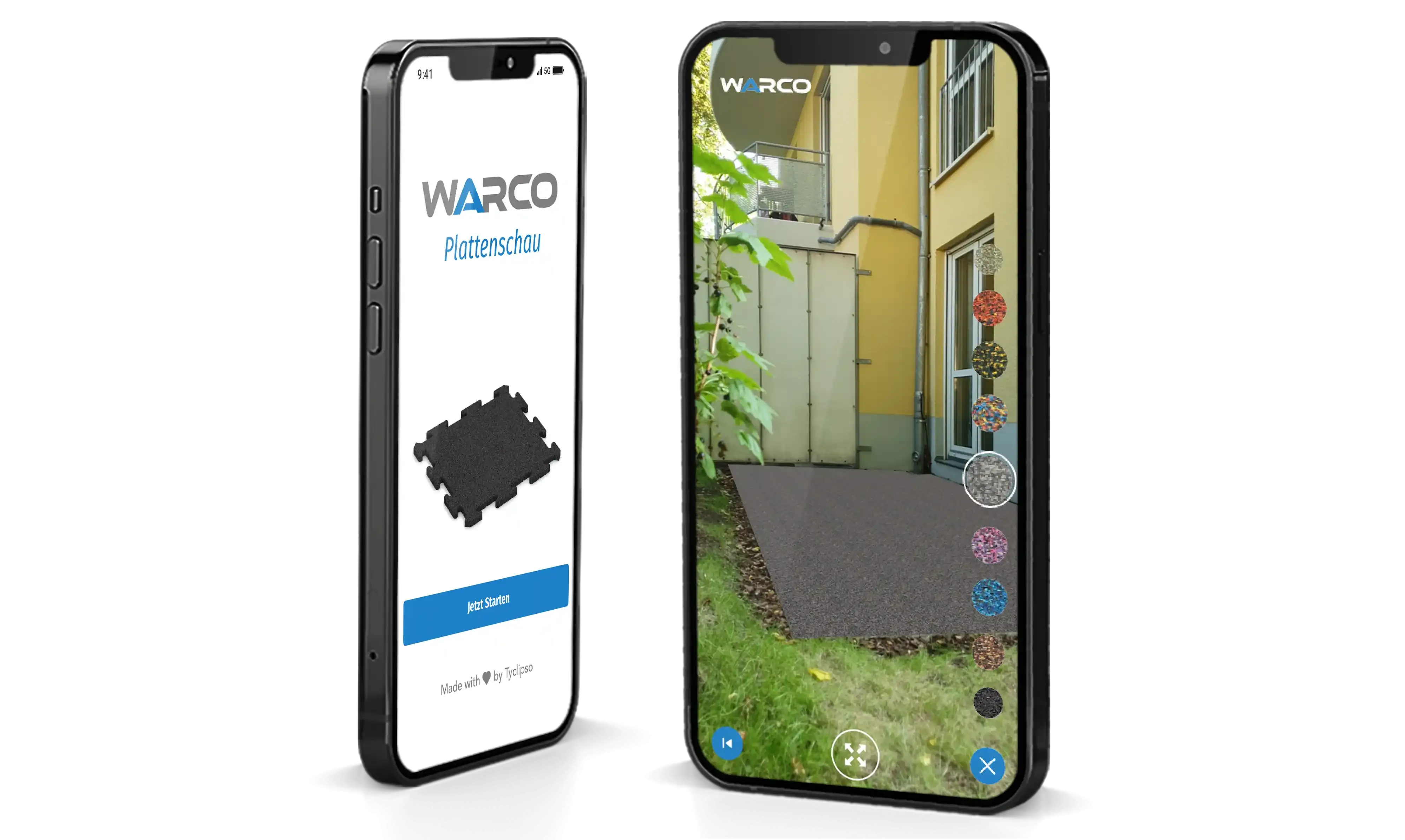 Web-AR für Verlegeplatten von WARCO