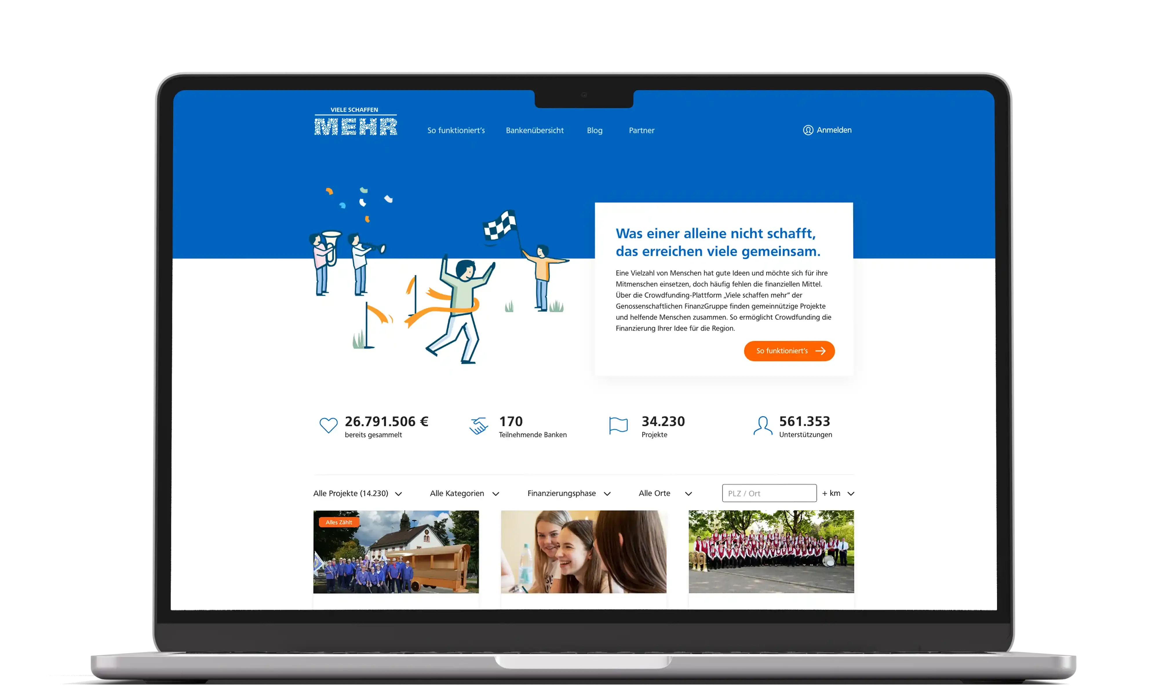 Viele schaffen mehr - die Crowdfunding-Plattform der VR-NetWorld GmbH